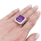 Bague 55 Bague or blanc, diamants, améthyste. 58 Facettes 34515