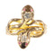 Bague 58 Élégance symbolique : bague antique double serpent avec diamants et rubis 58 Facettes 24278-0102
