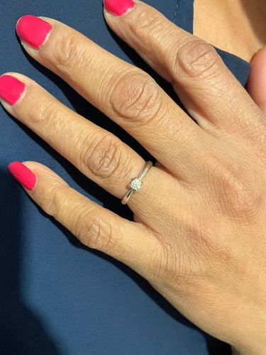 Bague 50 Bague solitaire or blanc diamant 58 Facettes 094281