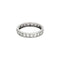 Bague 53 Alliance Américaine or blanc et diamants 58 Facettes GU198