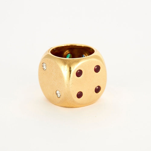 Bague Bague Dé à jouer 58 Facettes LP681