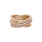 Bague 53 Bague VAN CLEEF ET ARPELS,"Duo Perlée", or rose, diamants. 58 Facettes 34781