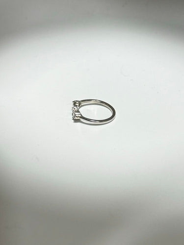 Bague Bague or blanc trilogie diamants 58 Facettes