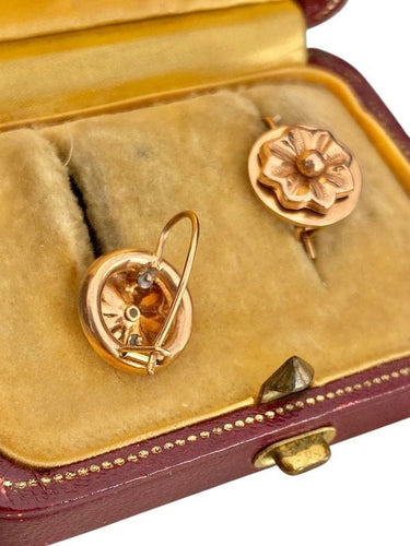 Boucles d'oreilles Boucles d'oreilles dormeuse Napoléon III or jaune 58 Facettes