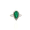Bague 52 Bague en or blanc 18 carats émeraude et diamants 58 Facettes