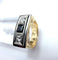Bague 59 Bague vintage en or jaune et platine avec saphir et diamants 58 Facettes 50394