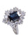 Bague 54 BAGUE POMPADOUR SAPHIR ET DIAMANTS ANNÉES 50 58 Facettes 094101