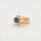 Bague 56 Bague Tank or blanc jaune saphir et diamants 58 Facettes LP675/10