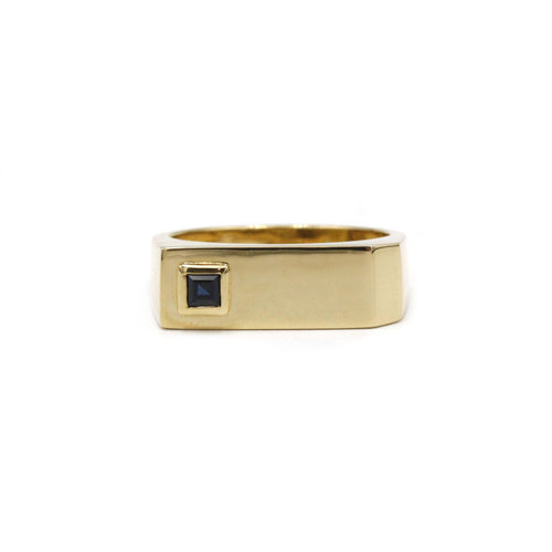 Bague Bague Chevalière Saphir & Diamant 58 Facettes 240207R