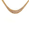 Collier maille américaine en chute or jaune 18 carats