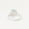 Bague 54 BAGUE MARGUERITE EMERAUDE ET DIAMANTS EN OR GRIS 18K 58 Facettes 0