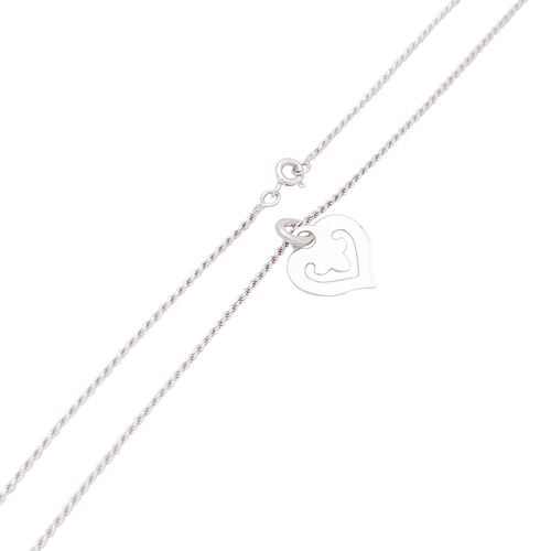 Collier Collier O.J.Perrin,"Coeur Légende", or blanc. 58 Facettes 34319