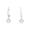 Paire de créoles or blanc, diamants.