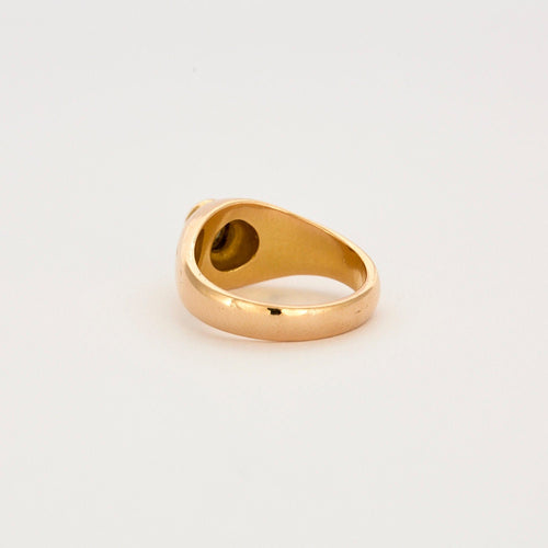 Bague 60 Chevalière or jaune et diamant 58 Facettes LP773/13