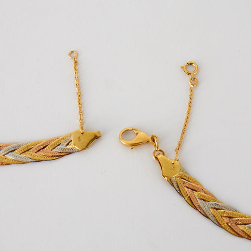 Collier Collier 3 ors maille tressée 58 Facettes