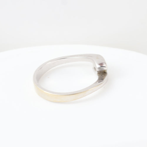 Bague 52 Bague solitaire en or blanc 18 carats et diamant de 0,16 carat. 58 Facettes 129605G