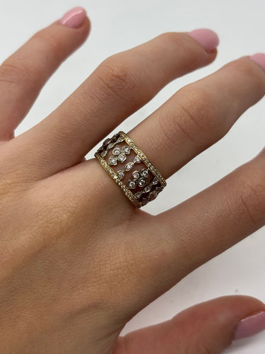 Bague 52 Bague ancienne or jaune et diamants 1,30 ct 58 Facettes 1125
