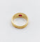 Bague jonc vintage Art Déco or jaune, cabochon de rubis 58 Facettes A06209