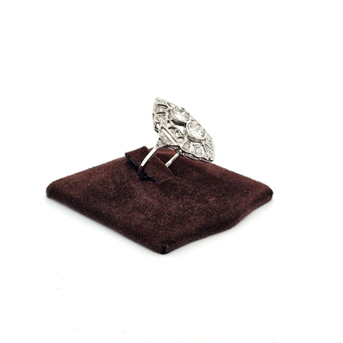 Bague Liberty en platine avec diamants