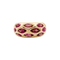 Bague 51 Bague jonc bombé, or jaune, tourmalines roses. 58 Facettes 34650