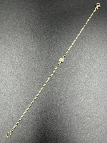 Bracelet CARTIER. Collection "Diamants légers", bracelet or jaune et diamant 58 Facettes