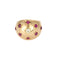 Bague dôme en or jaune, diamant et rubis de synthèse