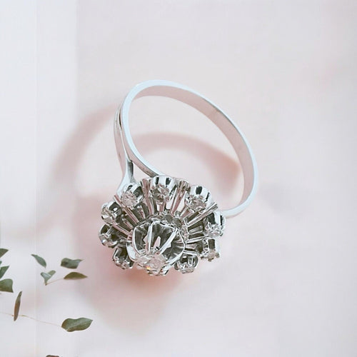 Bague 58 Bague Vintage Diamants Or gris 58 Facettes AA 1691