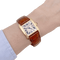 Montre Montre Cartier, "Tank Française", or jaune, cuir. 58 Facettes 34541