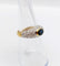 Bague jonc vintage or jaune 18k saphir naturel et pavé de diamant