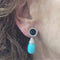 Boucles d'oreilles Boucles d'oreilles en or blanc 18 carats serties de saphirs, de turquoises et de diamants 58 Facettes PE173PE174