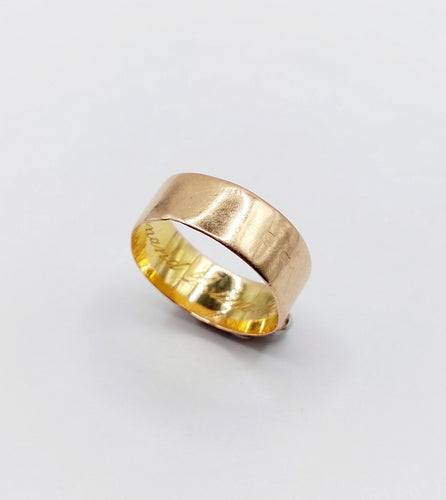 Bague 51.5 Bague jonc victorienne or rose 18k diamants taille ancienne (circa 1897) 58 Facettes A06142