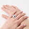 Bague 53 Bague Tank Art Déco Platine Saphirs Diamants 58 Facettes