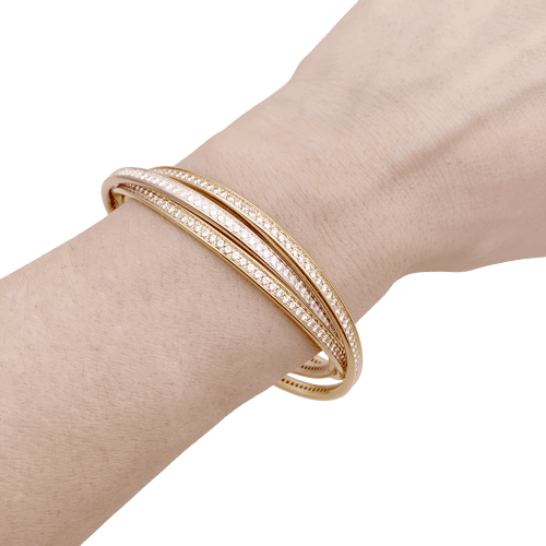 Bracelet Bracelet Cartier Trinity trois ors et diamants. 58 Facettes 34490