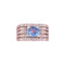 Bague 54 Bague Tank en or blanc saphir et diamants 58 Facettes
