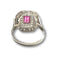 Bague Sortija estilo Art Déco de platino, diamantes, zafiro y rubi 58 Facettes Q861A(864)