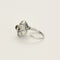 Bague 54 Bague dôme Art Déco en or blanc, cabochon de péridot et rubis 58 Facettes MB2