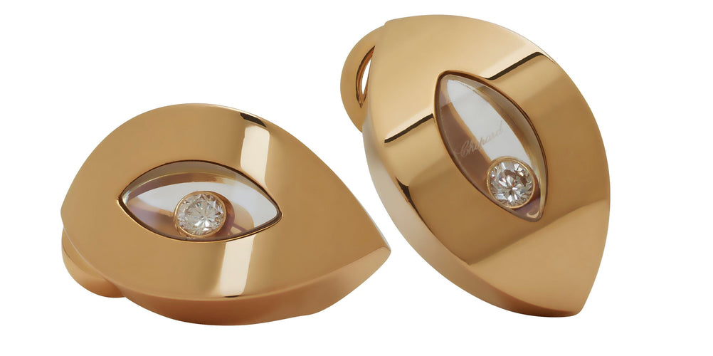 Boucles d'oreilles CHOPARD - Paire Boucles d'oreilles Happy Diamonds or jaune diamants 58 Facettes