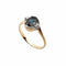 Bague 53 Bague or jaune, saphir et diamants 58 Facettes