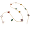 Collier Collier-Sautoir Van Cleef & Arpels, "Lucky Alhambra", or jaune, cornaline, malachite, oeil de tigre, nacre. 58 Facettes 34547