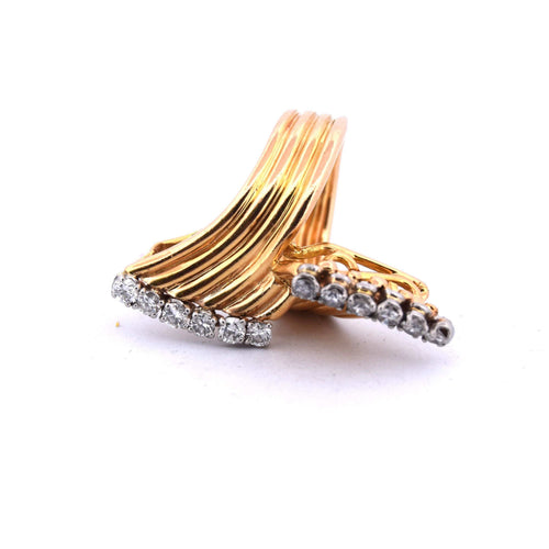 Bague 45 Bague en or jaune avec diamants 58 Facettes
