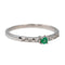 Bague 53 Bague Or blanc Emeraude, Diamant 58 Facettes 2898446CN