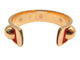Bracelet bracelet HERMES jonc en cuir rouge et metal dore red  en 58 Facettes 272251