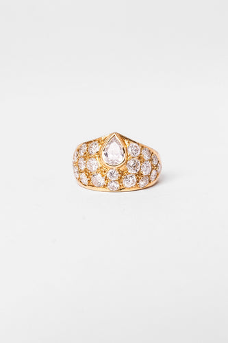 Bague 52 Bague Jonc en or jaune et diamants 58 Facettes