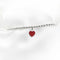 Bracelet Tiffany & Co. - Bracelet en argent sterling avec breloque cœur rouge. Veuillez retourner à Tiffany. 58 Facettes