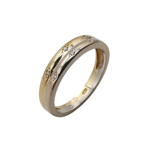 Bague 54 Bague deux ors et diamants 58 Facettes