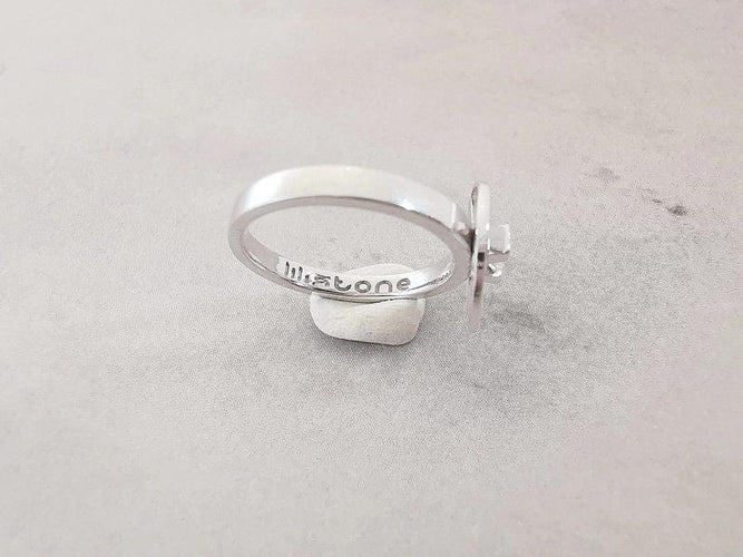 Bague 54.5 Solitaire Lilistone Diamant & Or Blanc 58 Facettes AA 1435