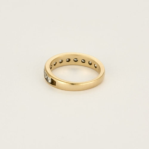 Bague 52 Alliance en or jaune et diamants 58 Facettes CRE0100X11