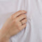 Bague 54 Demie alliance or blanc diamants bruns 58 Facettes 311809