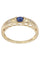 Bague 54 Bague or jaune spinelle bleue et diamants 58 Facettes 092151