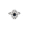 Bague 56 Bague art déco platine et or blanc, saphir et diamants 58 Facettes GULK189
